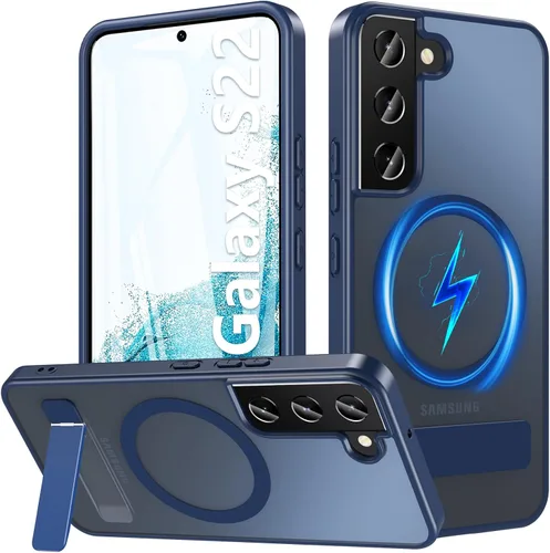 Miniatura 38 de Funda OWKEY Samsung Galaxy A13 5G, Funda Magnética para Teléfono con Soporte y Protector de Pantalla, Funda Protectora Antihuellas y a Prueba de A13