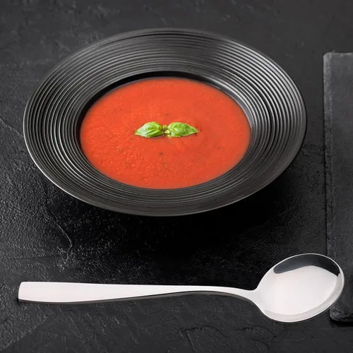 Miniatura 6 de Begale Cuchara de sopa redonda de 16 piezas, cucharas de caldo de acero inoxidable