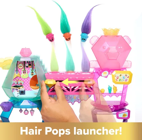 Miniatura 4 de Mattel DreamWorks Trolls Band Together Juguetes, Set de juego Mount Rageous con muñeca pequeña de la Reina Poppy y más de 25 accesorios, 4 Hair Pops