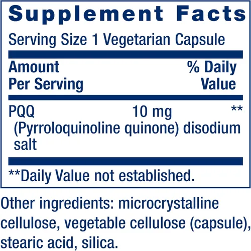 Miniatura 3 de Life Extension PQQ Caps - Pirroloquinolina Quinona, 10 mg - Promueve el crecimiento de nuevas mitocondrias, ATP, apoyo energético - Sin gluten, sin