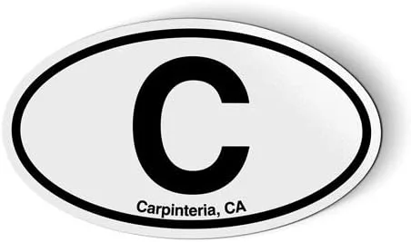 C Carpinteria California Oval - Imán flexible - Armario para nevera de coche - 5.5"