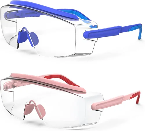 Miniatura 11 de Gafas de seguridad antivaho Gafas de seguridad sobre gafas protectoras con lentes antiarañazos ajustables Negro