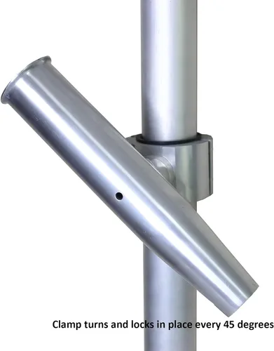 Miniatura 2 de Soporte de varilla de aluminio con abrazadera única en ajuste 1.5 ", 1.875 ", 2 "pulgadas horizontal o vertical Torre de barco de pesca/poste
