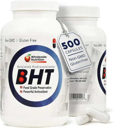 Miniatura 8 de Wholesale Nutrition BHT - 250 mg Potente antioxidante - Sin OMG, sin gluten - Mejora la conservación de aceite/grasa - Hidroxitolueno butilado puro