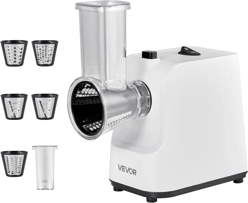 Miniatura 9 de VEVOR Rallador Eléctrico de Queso Fabricante de Ensaladas, Disparador de Ensaladas de 200W, Rebanador Triturador Picador Eléctrico de Vegetales