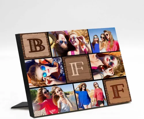 Miniatura 30 de M YESCUSTOM Marco de fotos personalizado con texto de amigos, marco de fotos de amistad para mejores amigos, panel de fotos Fover con pantalla