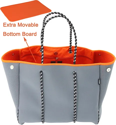 Miniatura 3 de QOGiR Bolsa de playa multiusos de neopreno con bolsillo interior con cierre de cremallera