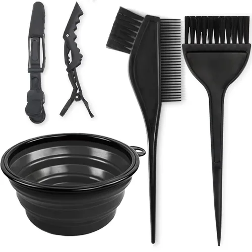Yexixsr Kit profesional de teñido de cabello para salón de belleza, 5 piezas, productos de coloración para el cabello con cepillo de tinte para el