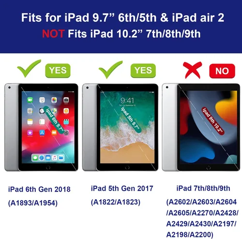 Miniatura 2 de Fundas para iPad de 6ª generación, funda para iPad de 5ª generación, funda para iPad Air 2, funda para iPad 9.7, funda de protección contra caídas