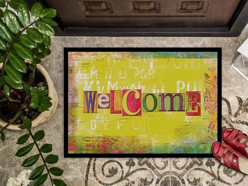 Miniatura 3 de Caroline's Treasures SB3097JMAT Artsy - Tapete de bienvenida de 24 x 36 pulgadas, para interiores y exteriores, para entrada, antideslizante