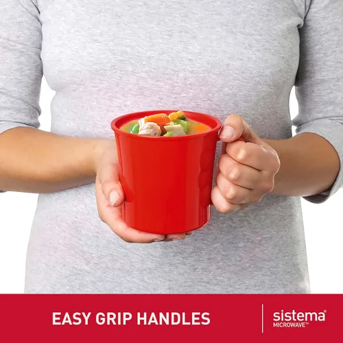 Miniatura 4 de Sistema Taza de sopa para microondas 25.4 onzas líquidas Recipiente de alimentos para microondas con ventilación de liberación de vapor Sin