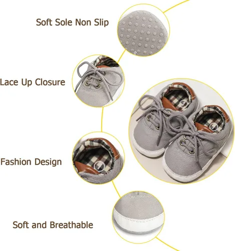 Miniatura 4 de Morbido - Tenis de lona para bebés y niños pequeños, antideslizantes, para recién nacidos, para recién nacidos, para recién nacidos de 0 a 18 meses