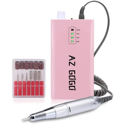 Miniatura 8 de AZ GOGO - Taladro de uñas portátil de 30000 RPM, taladro eléctrico profesional recargable para uñas de gel acrílico, manicura/pedicura, pulido