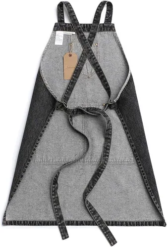 Miniatura 3 de Jeanerlor - Delantal de mezclilla de algodón para mujer y hombre, estilista ajustable de S a XL