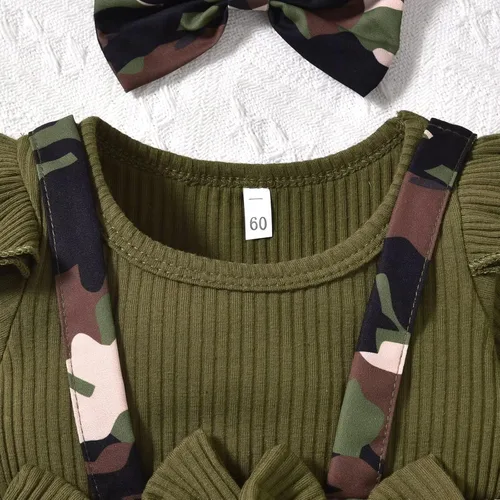 Miniatura 152 de Unutiylo Ropa de bebé recién nacida prematura con tirantes, traje de otoño e invierno, traje de manga larga con volantes