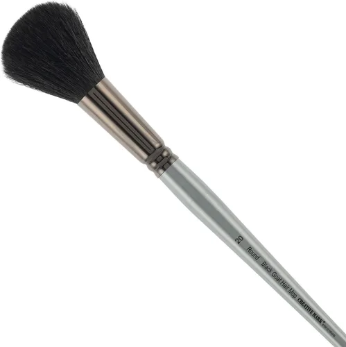 Miniatura 15 de Creative Mark Cepillo para mopa de pelo de cabra – Juego de 2, pelo de cabra natural ovalado de 1/2 pulgada para acuarela, aceite, acrílico y mezcla