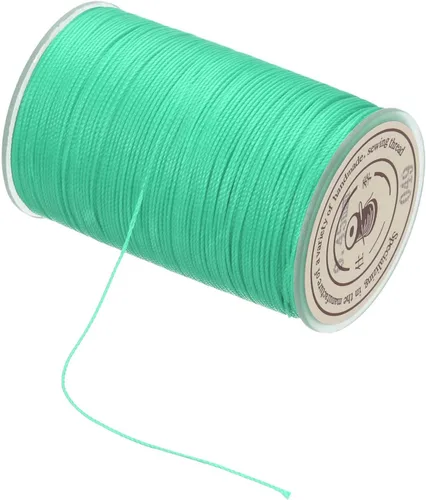 Miniatura 148 de MECCANIXITY Cordón encerado de poliéster encerado de 0.020 in, cuerda de cera de 175 yardas para hacer pulseras, collares, cuentas, joyería y Negro