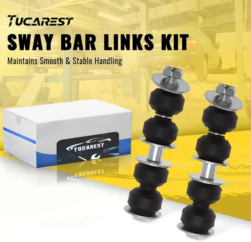 Miniatura 2 de TUCAREST Enlace estabilizador de barra estabilizadora delantera, 2 piezas, K6600, compatible con 92-03 Fo-rd Escort