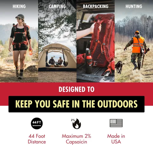 Miniatura 3 de Counter Assault Bear Spray – Osos, leones de montaña, coyotes – Largo alcance de 40 pies – Equipo de seguridad en spray de pimienta para senderismo