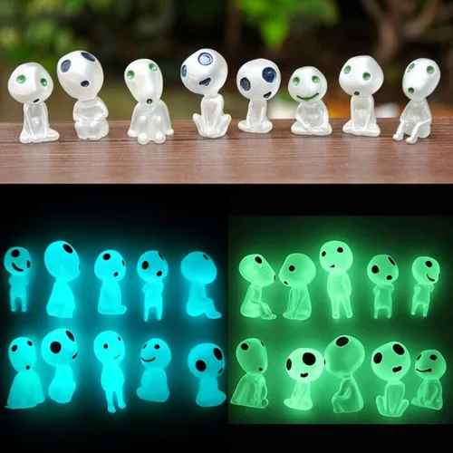 Miniatura 9 de Figuras de elfos de árbol que brillan en la oscuridad, árbol luminoso, fantasma, espíritu, hada, decoración de jardín, estatua para micro paisaje