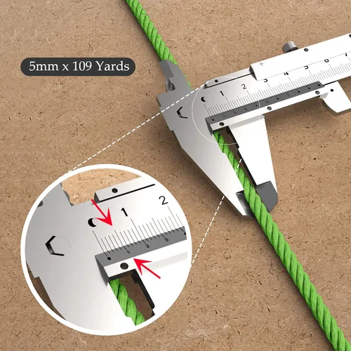 Miniatura 3 de Cordón de algodón para macramé de 5mm x 109 yardas, ZUEXT 100% natural hecho a mano con 4 hebras trenzadas y torcidas de algodón para colgar plantas