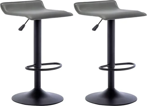 Miniatura 11 de Vogue Furniture Direct - Juego de 2 taburetes de bar ajustables, taburetes de bar giratorios de cuero sintético con elevación, silla de bar sin