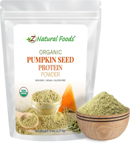 Miniatura 10 de Z Natural Foods Proteína de semilla de calabaza orgánica en polvo, suplemento de fibra densa en nutrientes, proteína de calabaza vegana en polvo