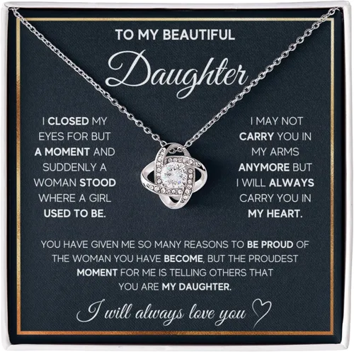 FG Family Gift Mall Regalos de cumpleaños para hija, regalos de padre e hija de mamá, regalos para hija de papá, collares de hija de mamá, joyería