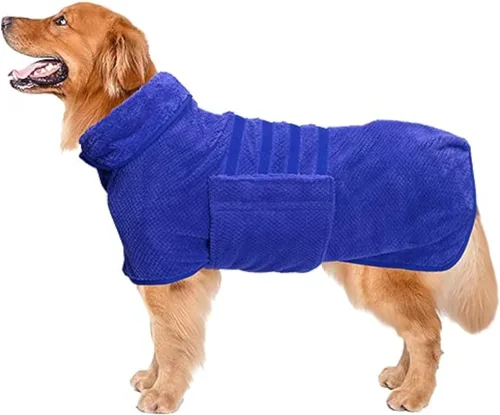 Miniatura 17 de Geyecete Abrigo de secado para perros – Toalla de baño para perros – Toalla de baño de microfibra de secado rápido súper absorbente para mascotas