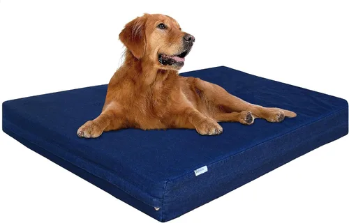Miniatura 26 de Dogbed4less Cama ortopédica para mascotas con espuma viscoelástica para mascotas medianas y grandes, forro impermeable, funda lavable de microgamuza