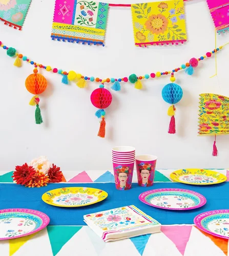 Miniatura 8 de Talking Tables 20 servilletas de papel bohemias desechables de 13 pulgadas, servilletas mexicanas de verano, decoraciones del Cinco de Mayo, diseño