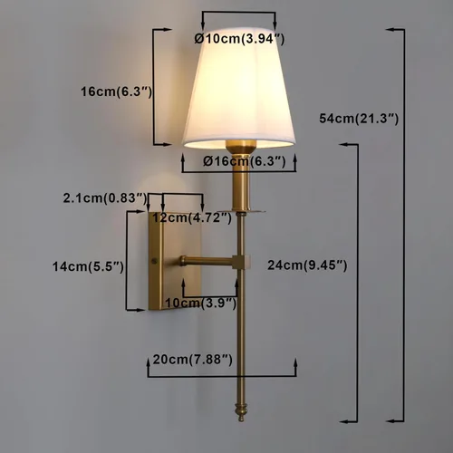 Miniatura 2 de Yosoan Juego de 2 apliques de pared retro para interiores, estilo bohemio, latón industrial, antiguo, cableado antiguo, bronce champán, pantalla