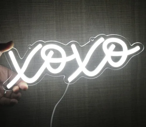 Miniatura 15 de XOXO - Letrero de luz LED de neón rosa para el día de San Valentín para pared de dormitorio, luces de neón para decoración de pared, letrero Xoxo