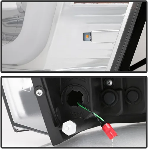 Miniatura 5 de ACANII - Para 2006-2008 Dodge Ram 1500 2500 3500 Truck LED Tube Projector Faros delanteros del lado del conductor y del pasajero
