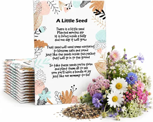 Miniatura 10 de CHOOBLY Recuerdos de baby shower de niño para invitados 20 paquetes de semillas de flores silvestres Prellenados Mezcla de semillas de ramo