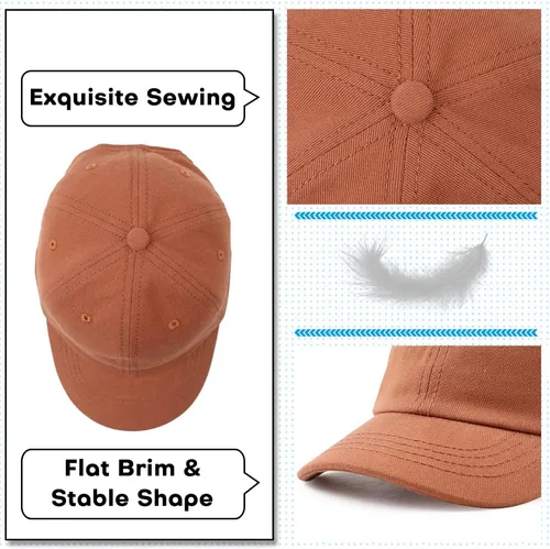 Miniatura 60 de Peecabe Gorra de béisbol para niños pequeños, unisex, de algodón, ajustable, para bebés, niños, gorra de béisbol para niñas de 1 a 5 años