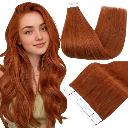Miniatura 30 de Full Shine - Extensiones de cabello con cinta adhesiva de 18 pulgadas, extensiones de cabello Remy de 1.76 oz, extensiones de cabello lacio