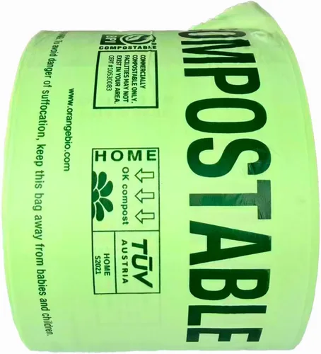 Miniatura 7 de (Grande) Bolsas de compras compostables certificadas por OrangeBio para el hogar, 200 unidades, 12 x 6 x 20 pulgadas (extragruesas), capacidad