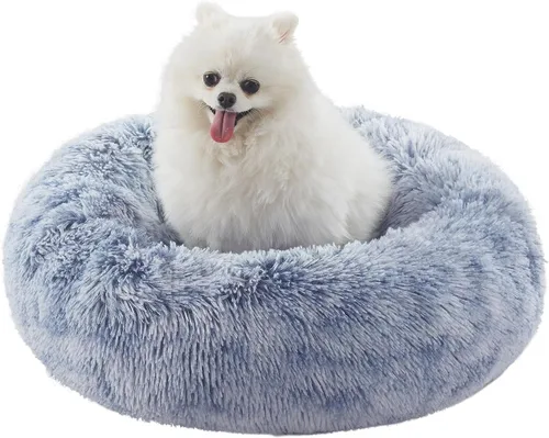 Miniatura 9 de Cama para Perros con Forma de Dona de 45 Pulgadas para Perros Extra Grandes, Cama Redonda Esponjosa Calmante Jumbo para Mascotas con Funda Removible