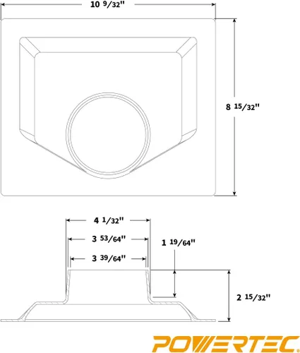 Miniatura 5 de POWERTEC 70102 8-1/2-Inch Jointer Dust Hood, 8-1/2-Inch by 10-1/4-Inch by 4 Inch
