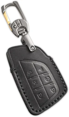Miniatura 13 de Funda de llavero de cuero de 4 botones Hontumax para Chevy Tahoe Colorado Silverado Suburban Equinox Traverse, para GMC Yukon Sierra Acadia Canyon