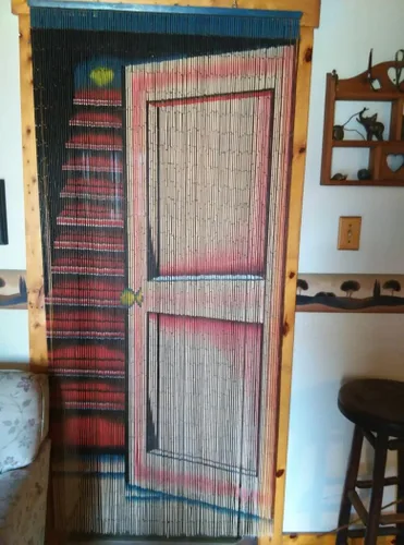Miniatura 7 de Cortina con cuentas de escalera, de 125 tiras colgantes (+ equipamiento para colgar)