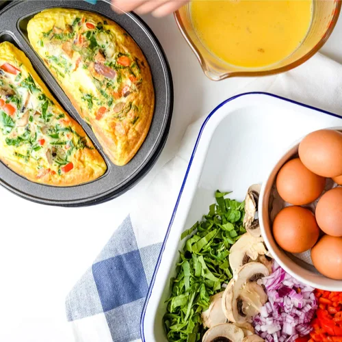 Miniatura 8 de Holstein Housewares - Máquina para hacer tortillas y frittatas de acero inoxidable de 2 secciones, revestimiento antiadherente, fácil de limpiar