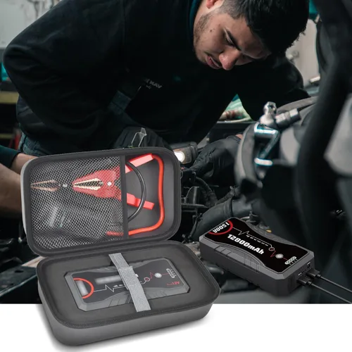 Miniatura 6 de Funda de transporte compatible con NEXPOW Car Jump Starter, se adapta a 1500 A Peak 12800mAh Batería Starter Q10S/T11F, caja de almacenamiento