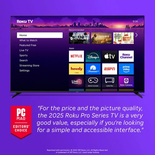 Miniatura 2 de Roku Smart TV 2025 – Serie Pro de 55 pulgadas, TV Mini-LED – RokuTV con Control Remoto por Voz Retroiluminado Pro – Televisión 4K QLED de Pantalla