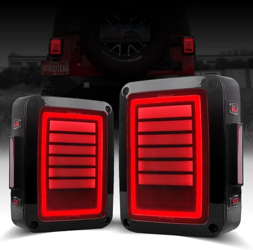Miniatura 8 de Luces traseras mejoradas para Jeep Wrangler JK JKU 2007-2018, [JK upgrade JL] [lente ahumada] [Plug n Play] Accesorios
