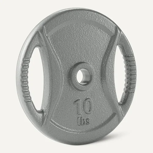 Miniatura 4 de Amazon Basics Placas de peso de agarre de 1 pulgada, hierro fundido, entrenamiento de fuerza, gimnasio en casa