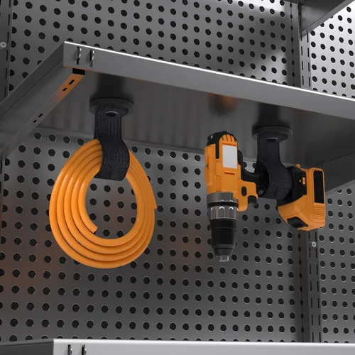 Miniatura 8 de Homde Gancho magnético resistente, combinación de 2 correas y 2 soportes magnéticos, colgador de garaje fuerte de 2.6 pulgadas para taller, caja