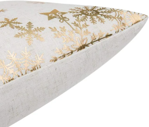 Miniatura 7 de JWH Funda de almohada decorativa de ciervos amantes de la Navidad, con estampado dorado, funda de almohada de lino, cojín de invierno