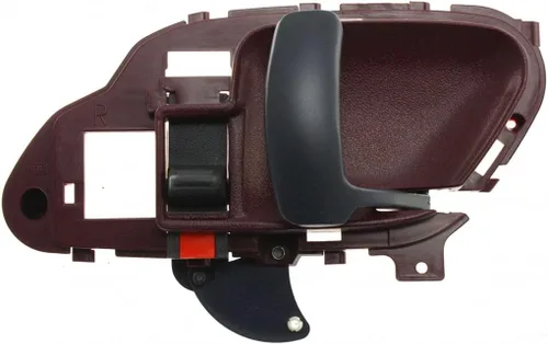Miniatura 5 de KarParts360 Para Chevy K3500 Manija de puerta interior delantera o trasera lado del conductor Bisel rojo con palanca negra 1995-2000 con botón